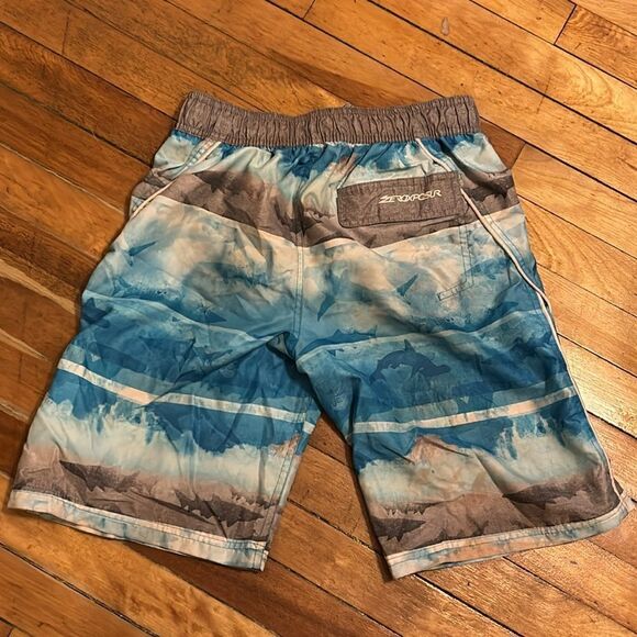 Zero Xposur Boy’s Blue Shark Swim Short Trunks size 14/16 - Picture 5 of 5